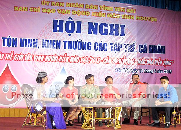 Lễ tôn vinh Người hiến máu tình nguyện tiêu biểu năm 2015 tại tỉnh Yên Bái