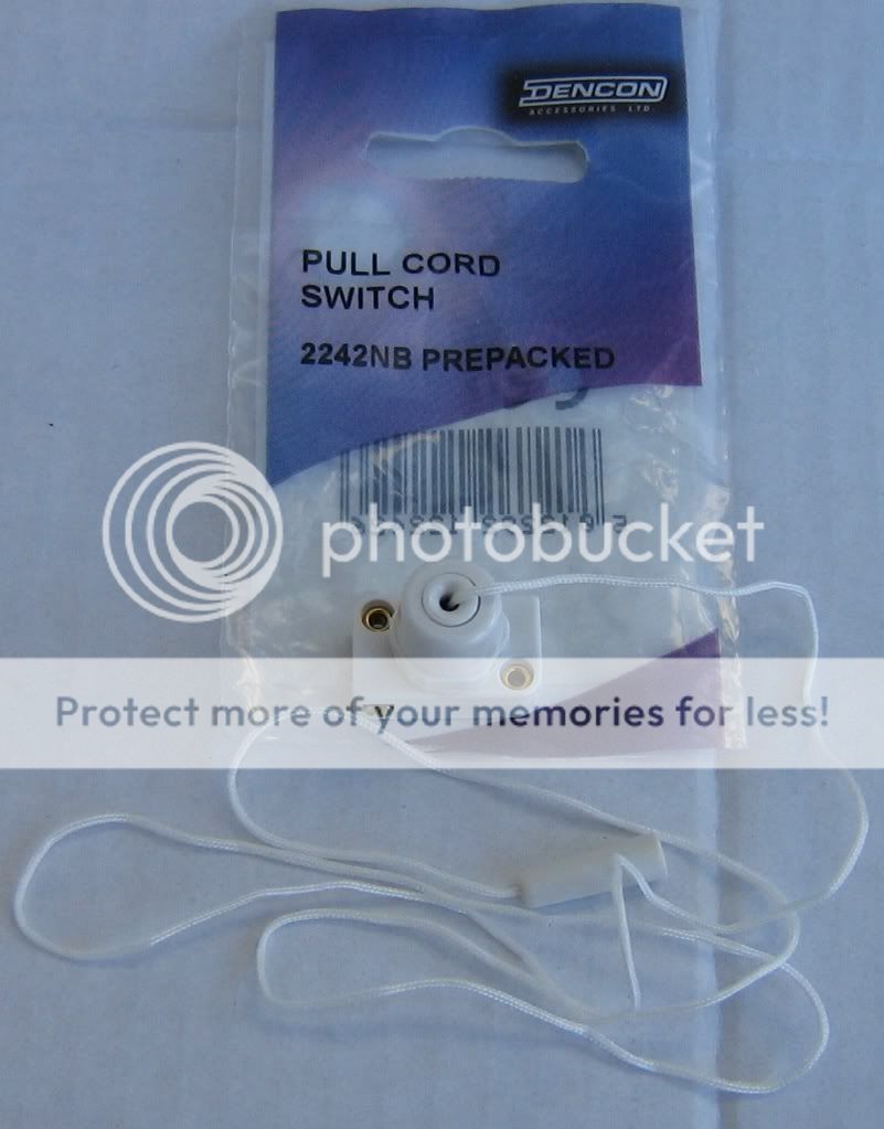 Wall light replacement pull cord switch white New